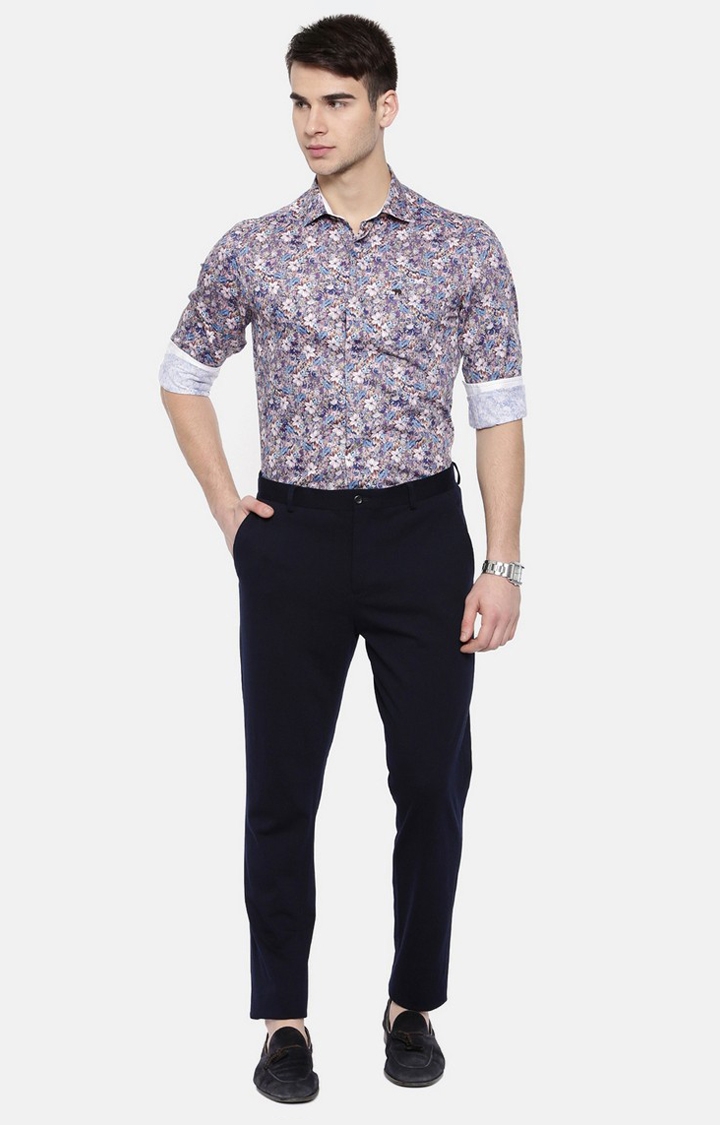 The Bear House | Men's Multicolour Cotton Floral Formal Shirt 1
