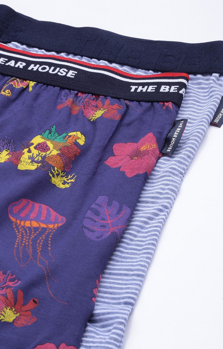 The Bear House | Men's Printed Knitted Boxers (Pack of 2) 5