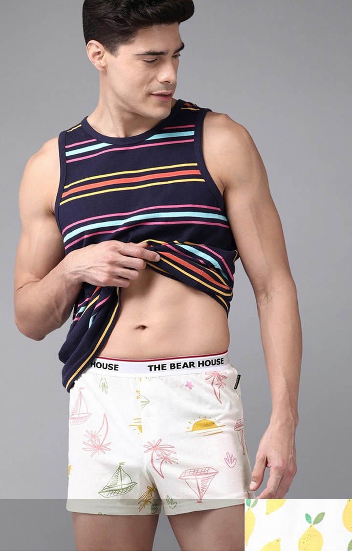 The Bear House | Men's Printed Knitted Boxers (Pack of 2) 0