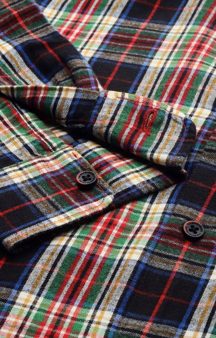 The Bear House | Men's Multicolour Cotton Checked Casual Shirt 5