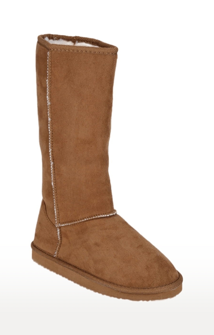 Truffle Collection | Women's Brown Synthetic Solid Slip On Boot 0