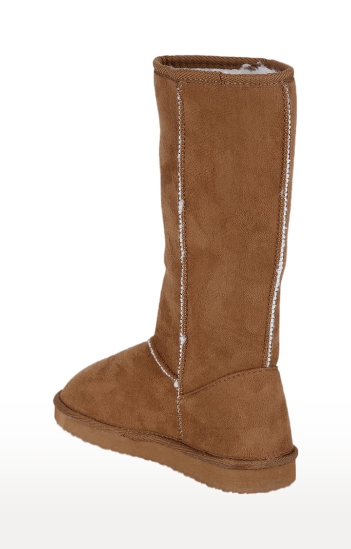 Truffle Collection | Women's Brown Synthetic Solid Slip On Boot 1