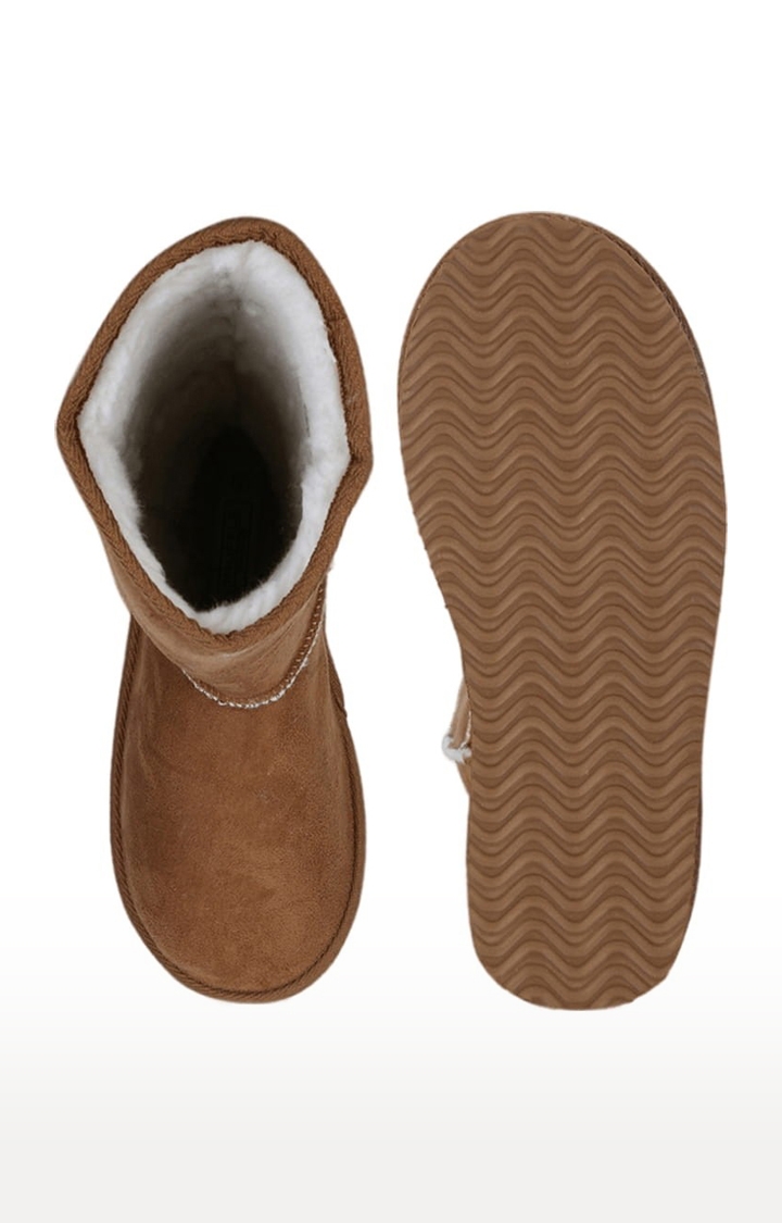 Truffle Collection | Women's Brown Synthetic Solid Slip On Boot 2