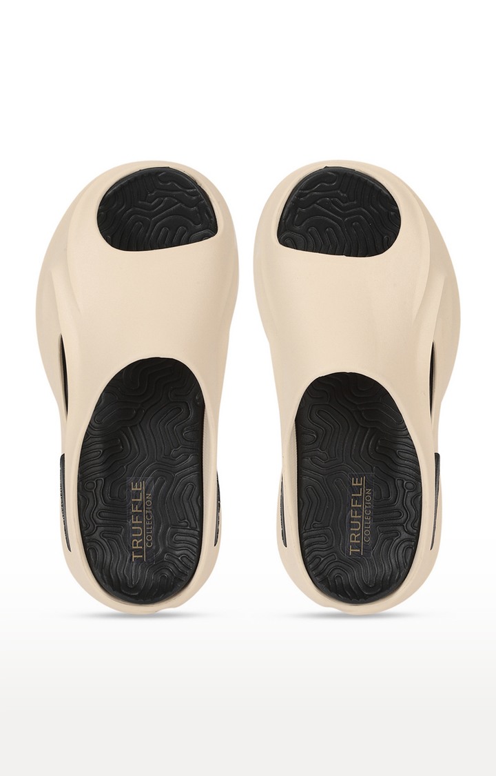 Beige PU Slip-On Flats