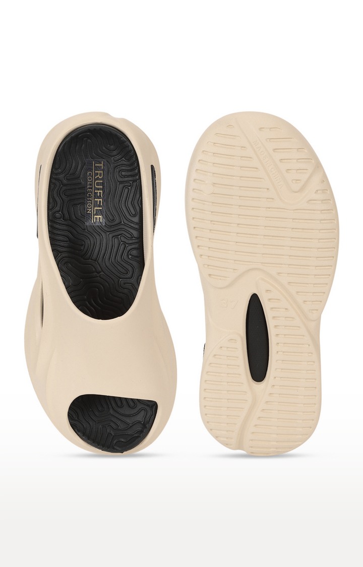 Beige PU Slip-On Flats
