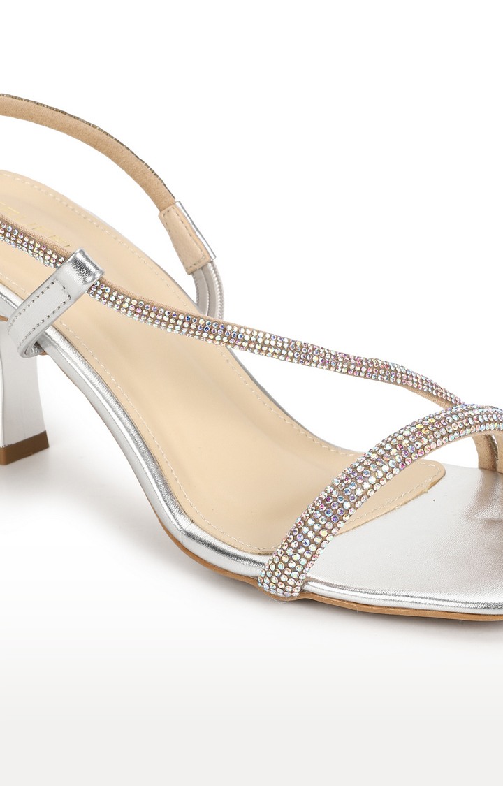 Strappy silver sale sandals