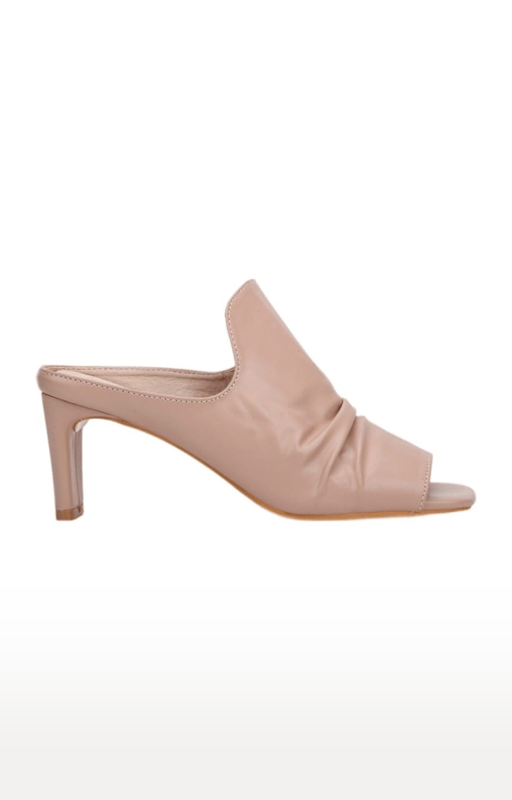 Truffle Collection | Women's Pink Synthetic Solid Slip On Block Heels 1
