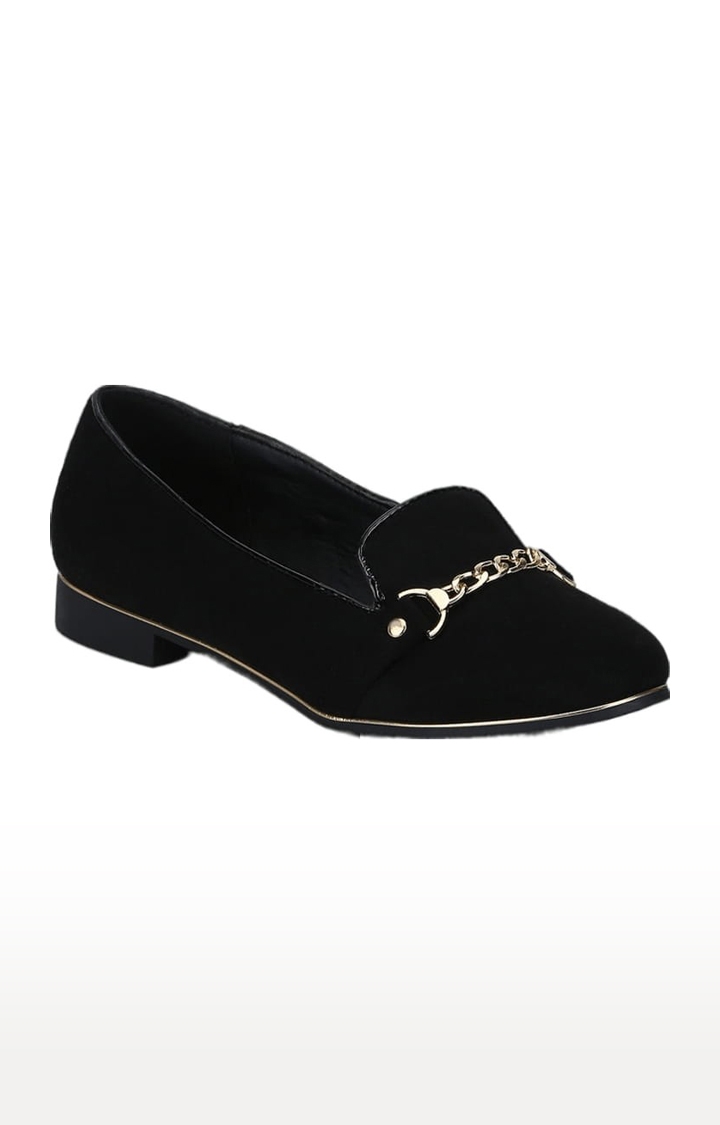 Truffle Collection | Women's Black Synthetic Solid Slip On Espadrilles 0