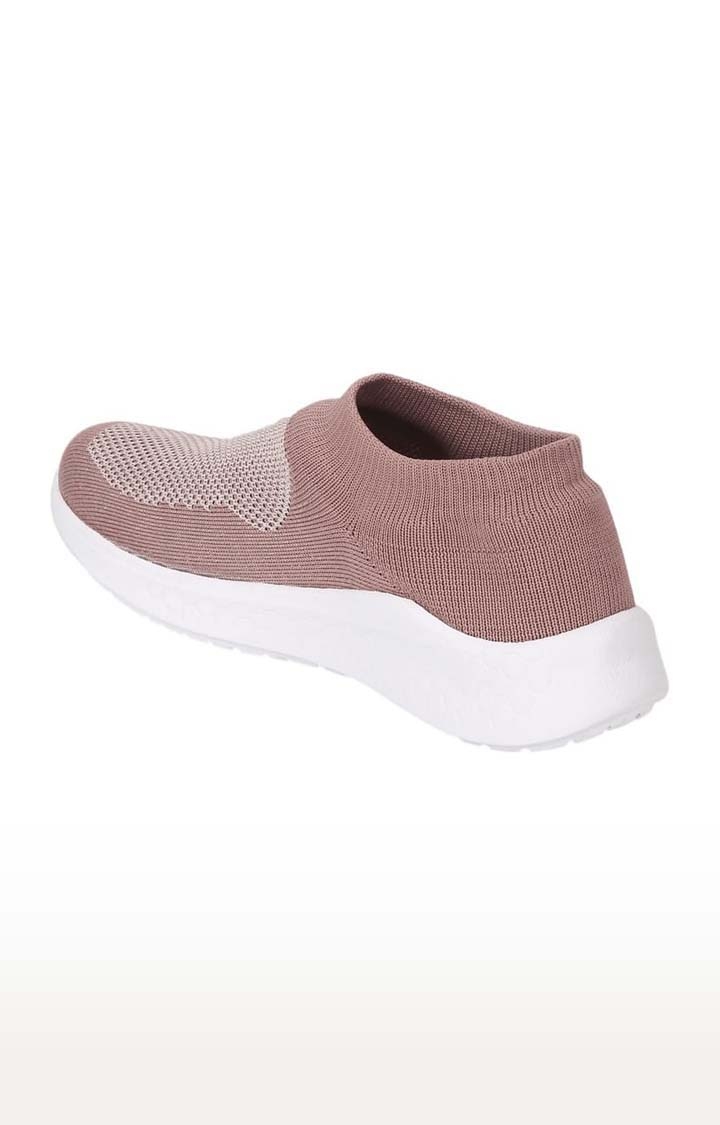 Truffle Collection | Women's Brown Mesh Textured Slip On Casual Slip-ons 2