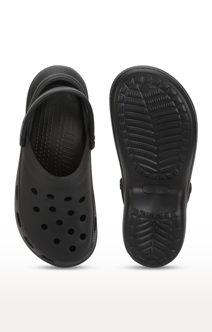 Truffle Collection | Women's Black PU Slip-On Crocs Flats 4