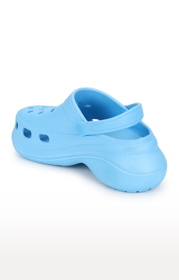 Truffle Collection | Women's Blue PU Slip-On Crocs Flats 2