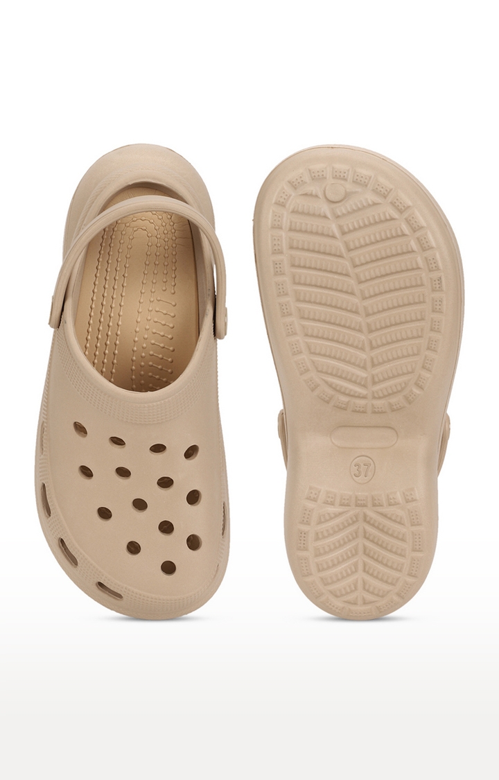Truffle Collection | Women's Nude PU Slip-On Crocs Flats 4