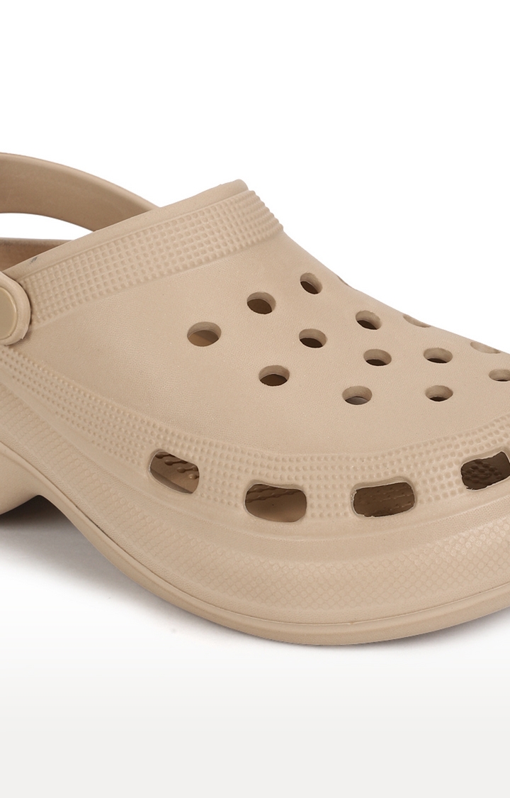 Truffle Collection | Women's Nude PU Slip-On Crocs Flats 5