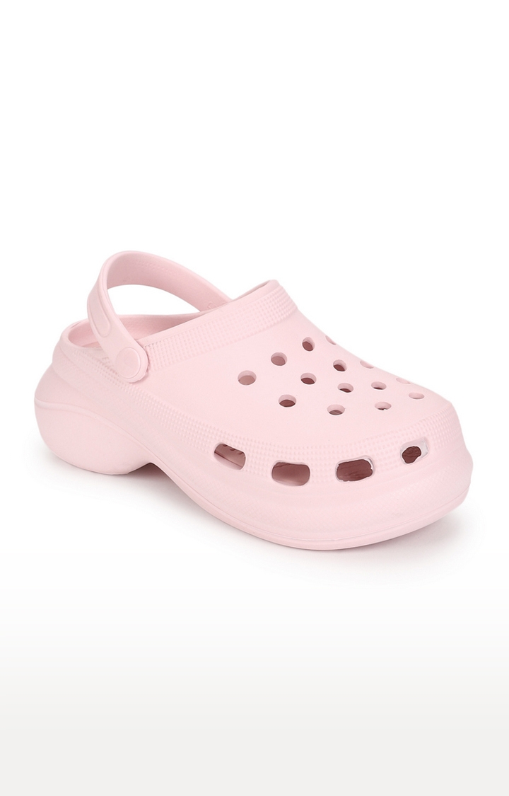 Truffle Collection | Women's Pink PU Slip-On Crocs Flats 0