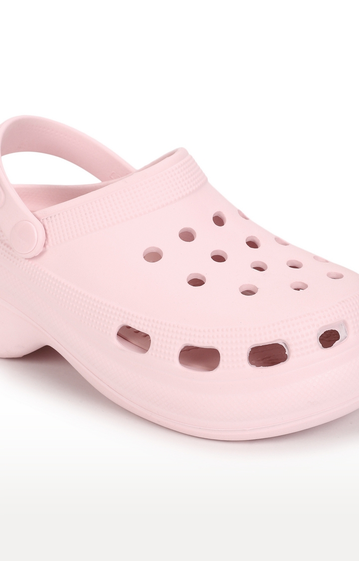 Truffle Collection | Women's Pink PU Slip-On Crocs Flats 5