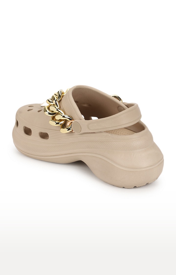 Women's Nude PU Slip-On Crocs Flats