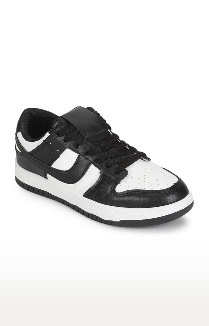 Truffle Collection | Women's Black Solid PU Sneakers