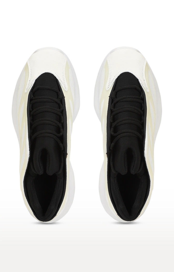 Truffle Collection | Women's White PU Casual Lace-ups 3