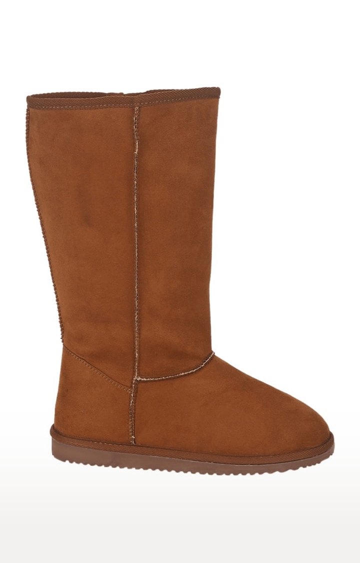 Truffle Collection | Women's Brown Suede Solid Slip On Boot 1