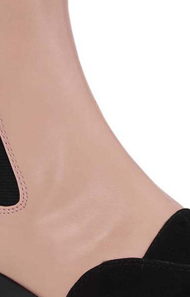 Truffle Collection | Women's Beige PU Solid Zip Boot 4