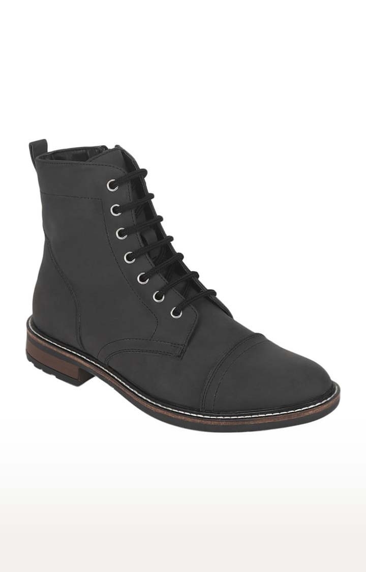 Truffle Collection | Men's Grey PU Solid Zip Boot 0