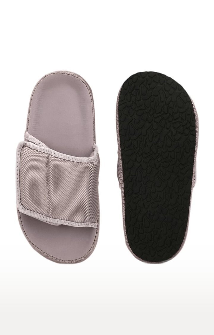 Truffle Collection | Women's Grey Synthetic Solid Slip On Flip Flops 3
