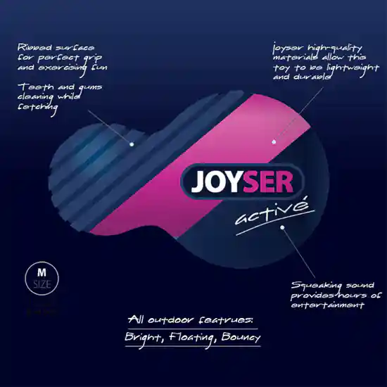Joyser Active TPU DuoBall Dog Toy (Blue/Pink)