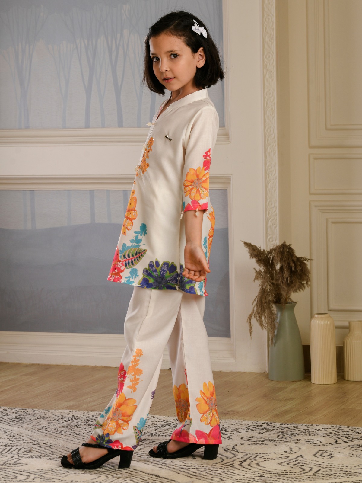 ALBION PREMIUM GIRLS SET INNOCENCE CREAM SKIRT TOP