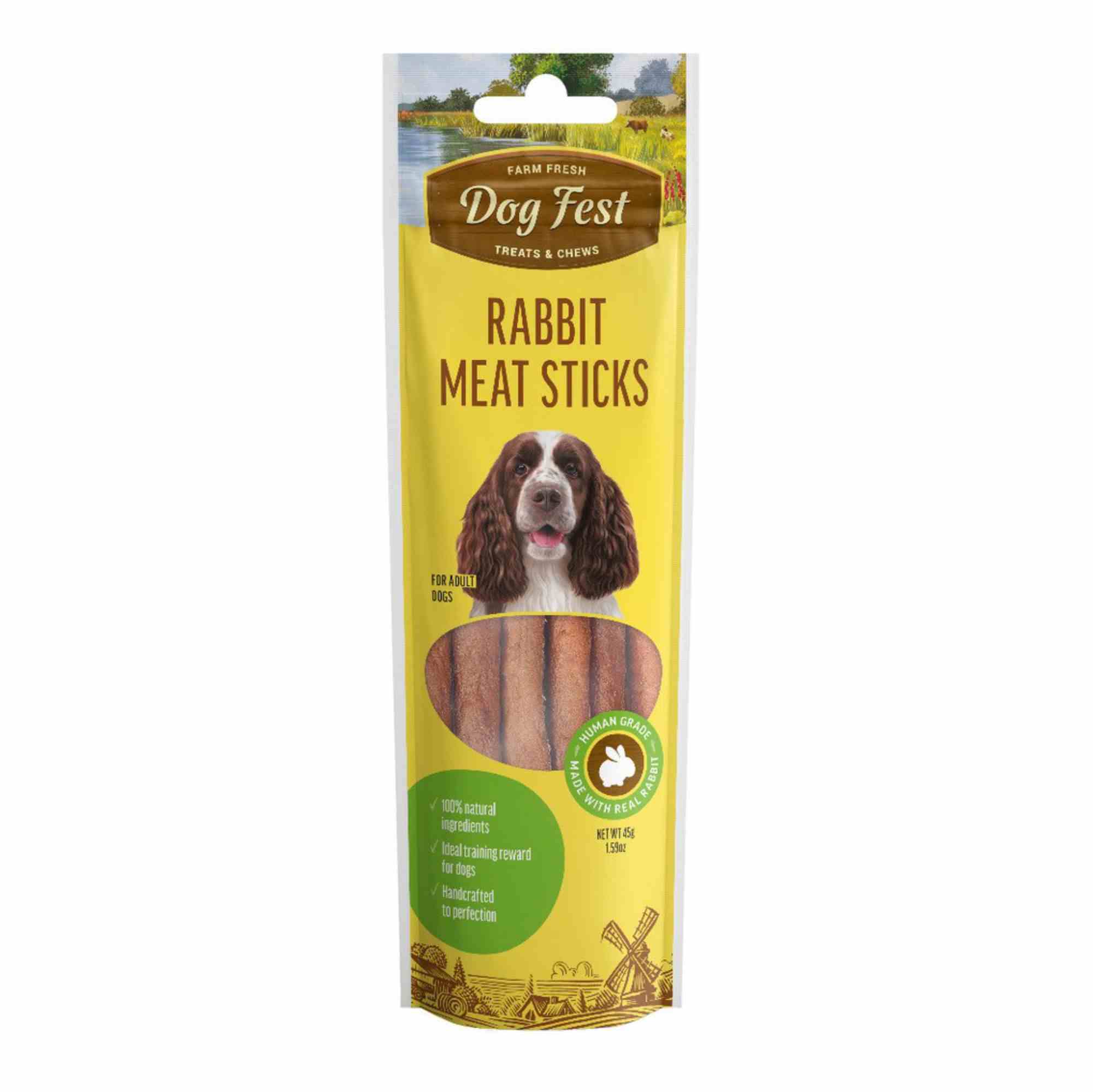 Dogfest Rabbit Meat Sticks Dog Treats, 45g