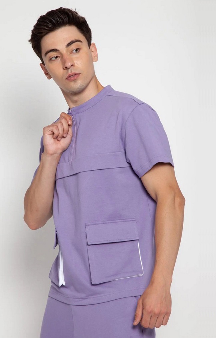 Purple Haze Oversized Detail T-Shirt