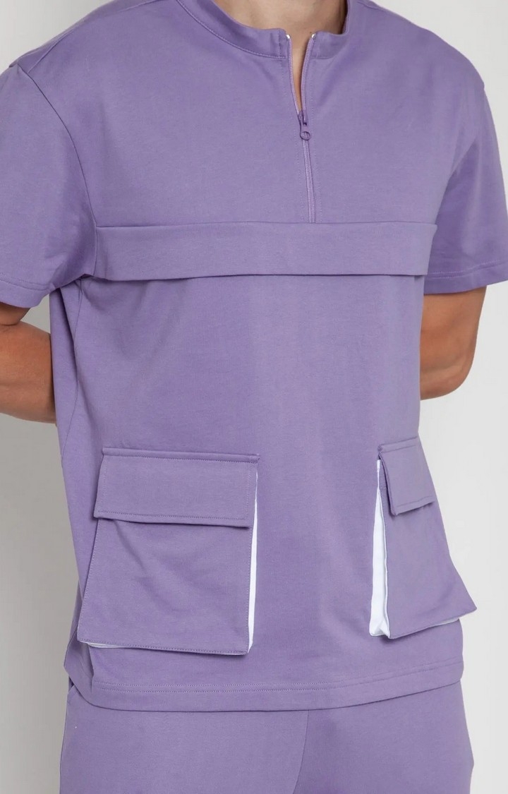 Purple Haze Oversized Detail T-Shirt