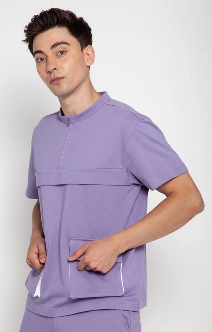 Purple Haze Oversized Detail T-Shirt