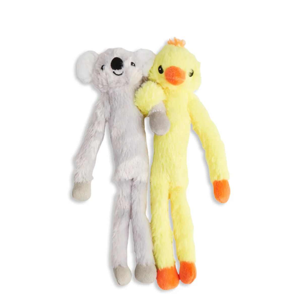 Fofos Duck & Koala Plush Dog Toy, 2 Pack