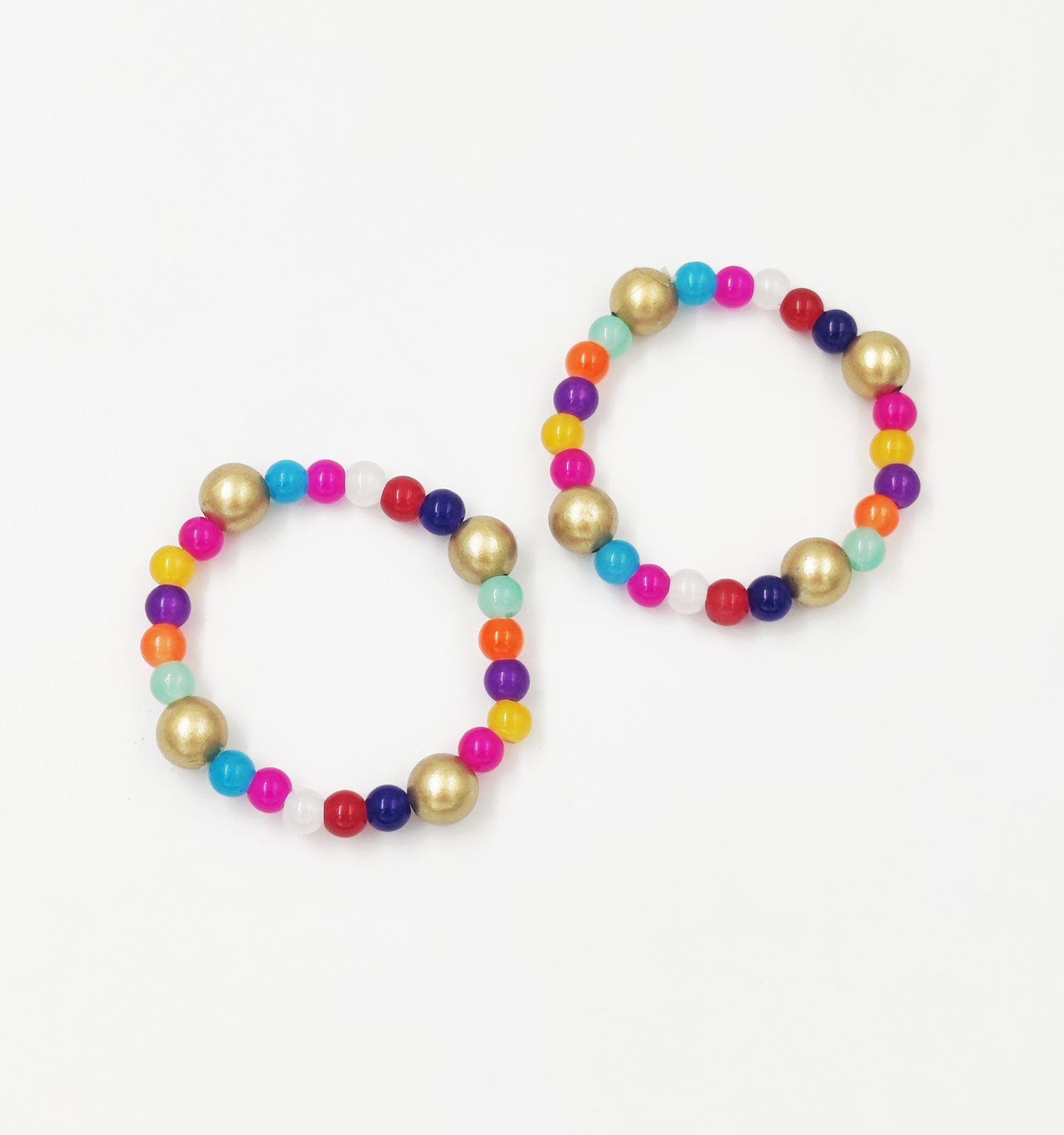 Beaded Stretch Bracelet Set of 2