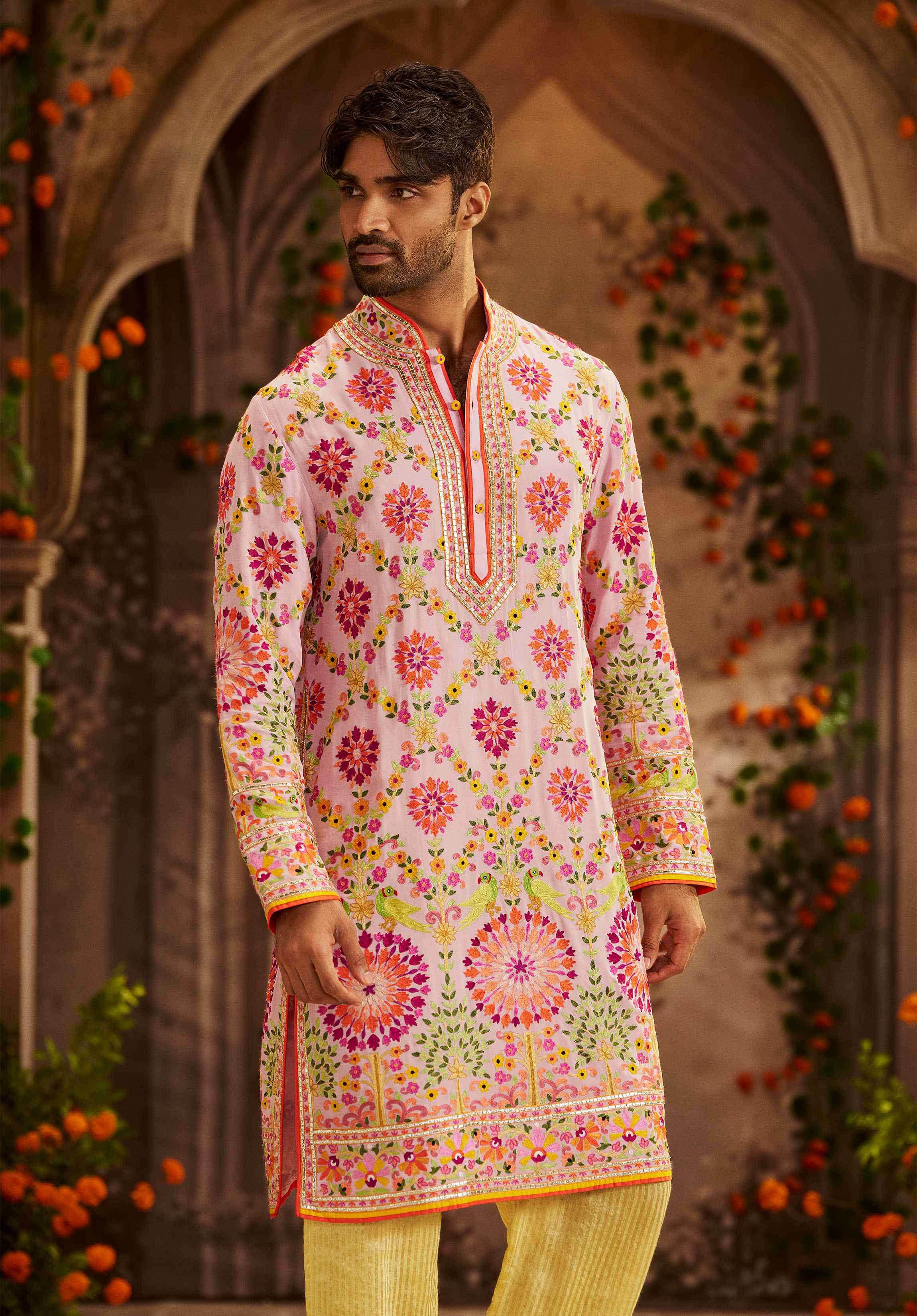 Pink Georgette Kurta