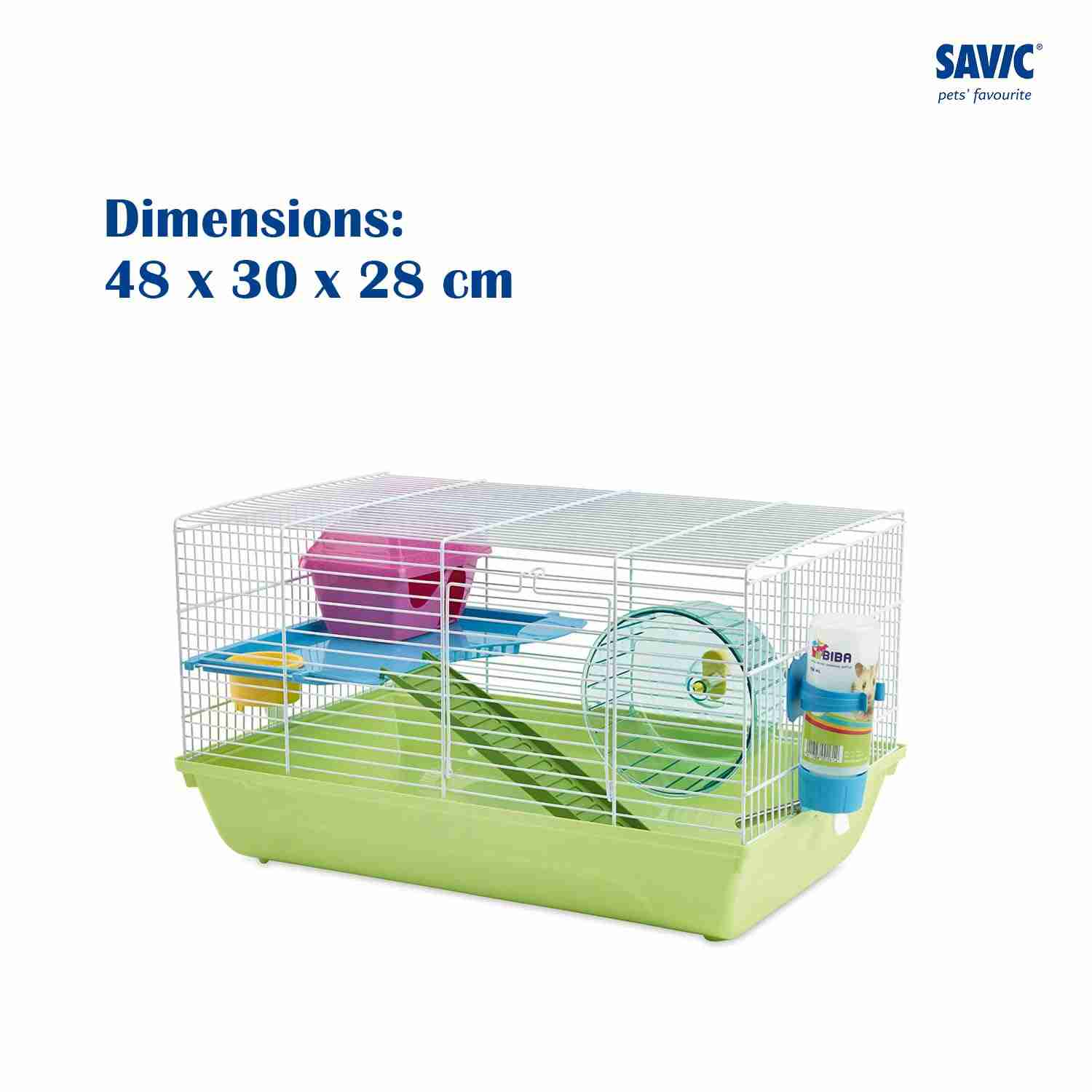 Savic Martha Hamster & Guniea Pigs Cage (19x12x8 Inch)