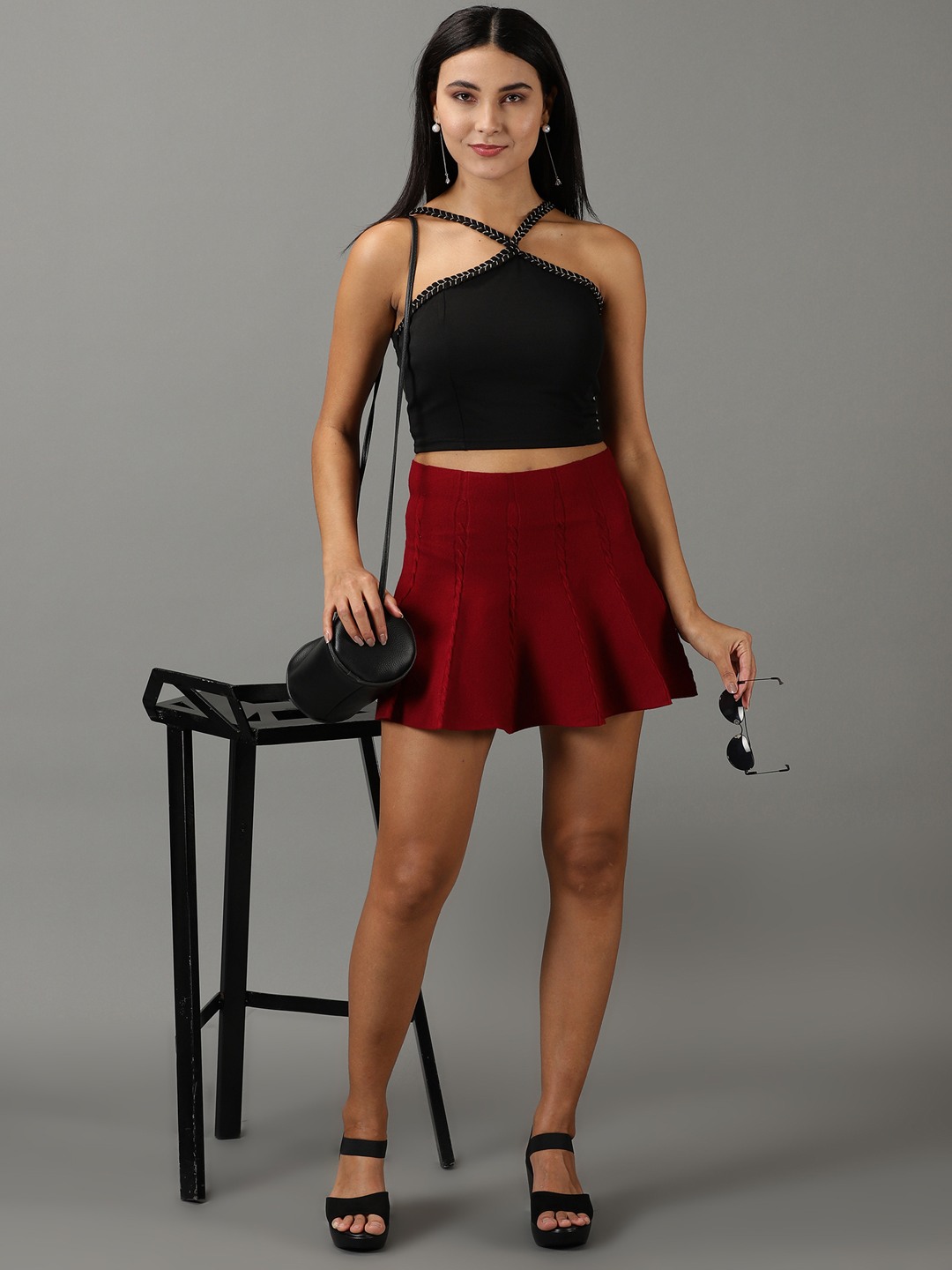 Burgundy skirt 5t discount