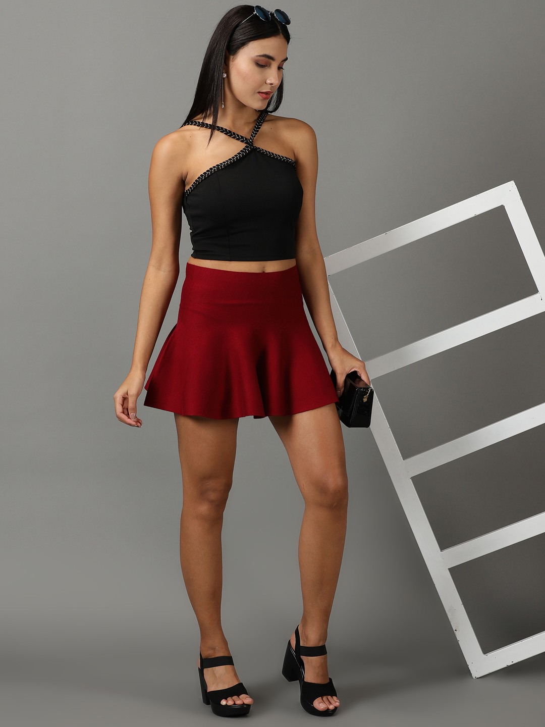 Maroon store skirt mini
