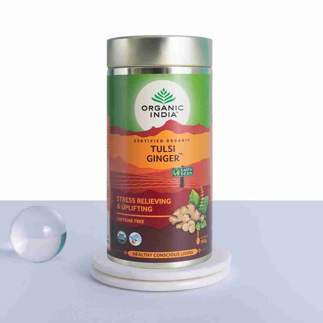 Tulsi Ginger Tea Tin ( Organic-India, Lucknow )