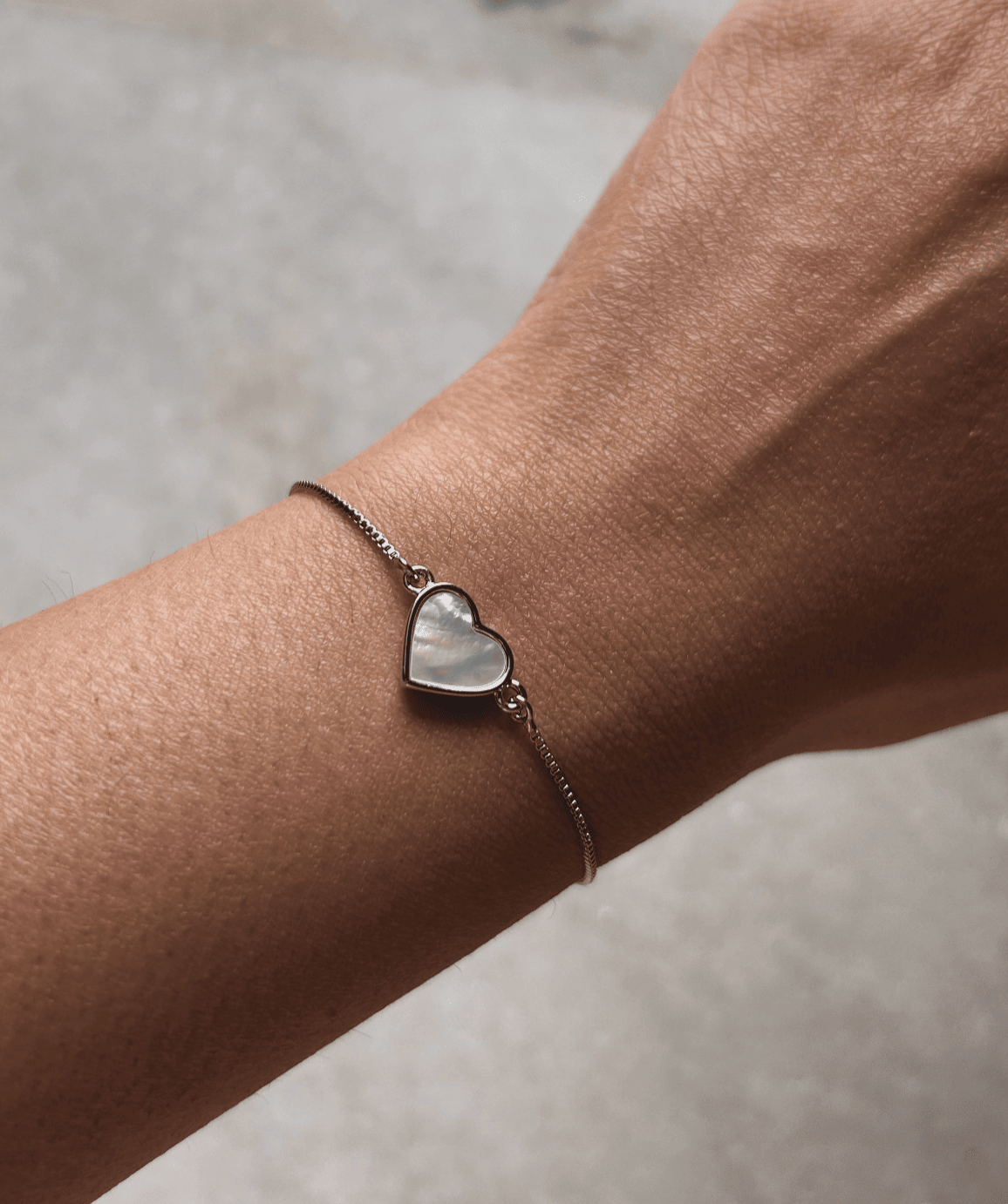 Timeless Heart Bracelet- Silver