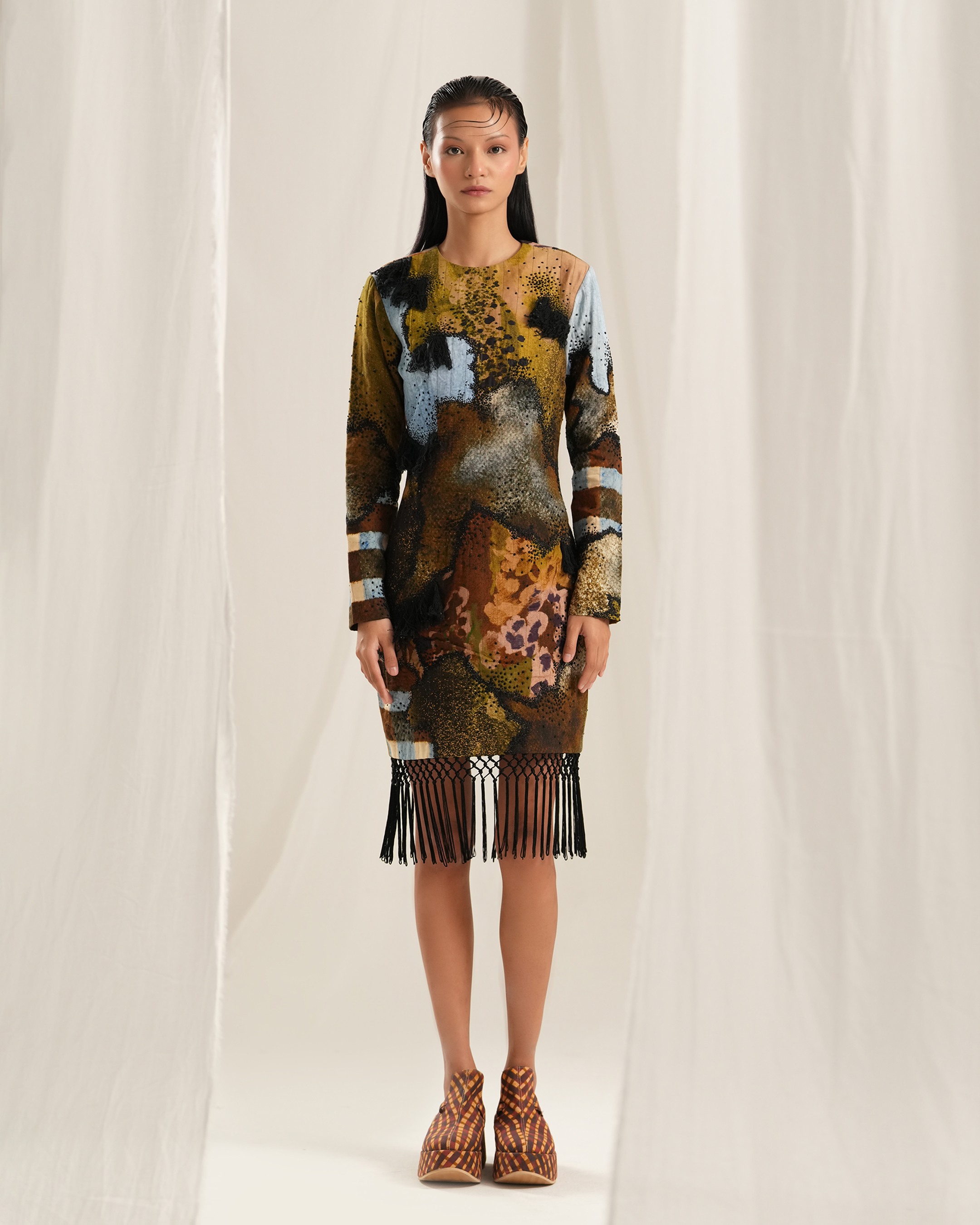 Inlay Sheath Dress