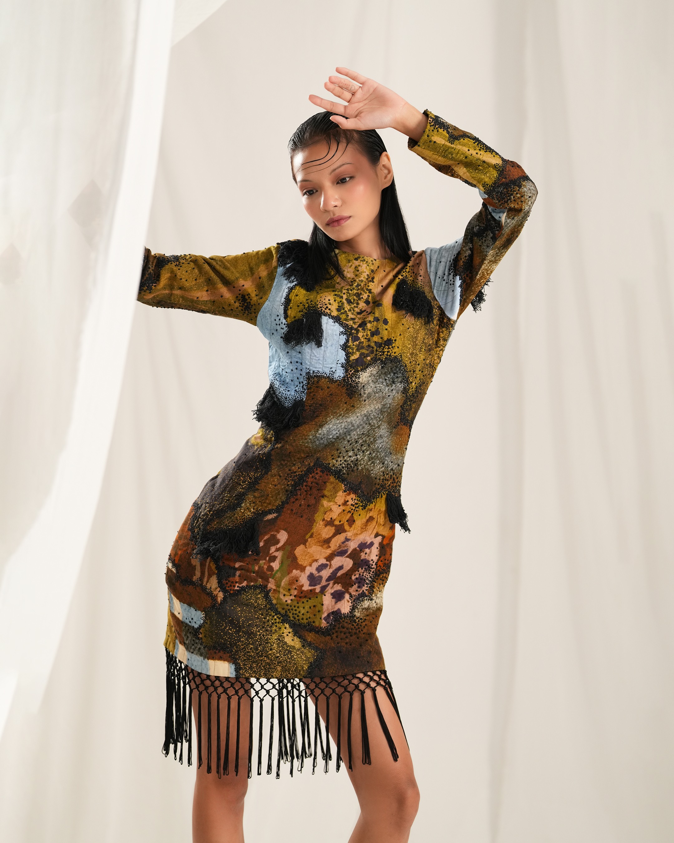 Inlay Sheath Dress