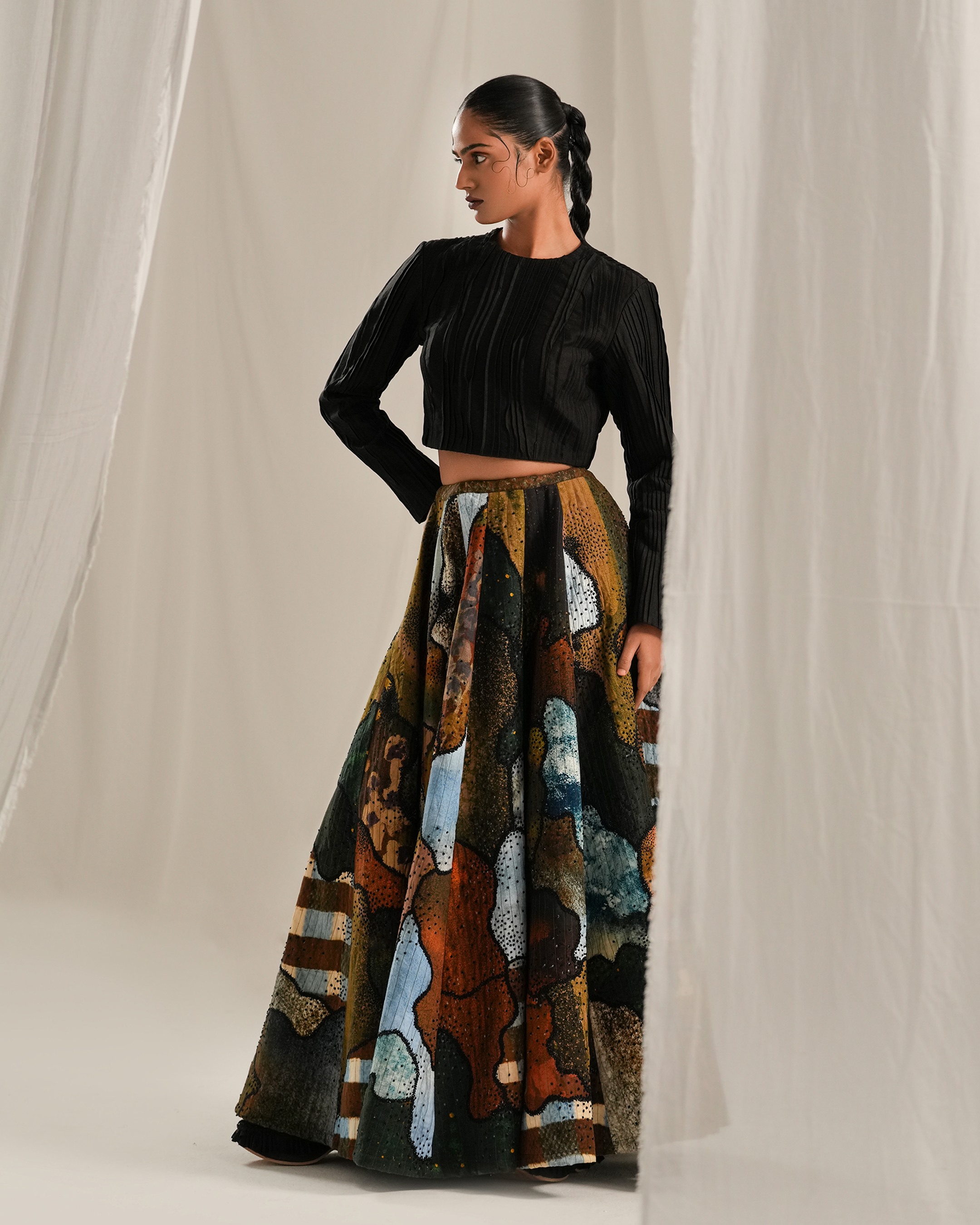 Inlay Skirt Set