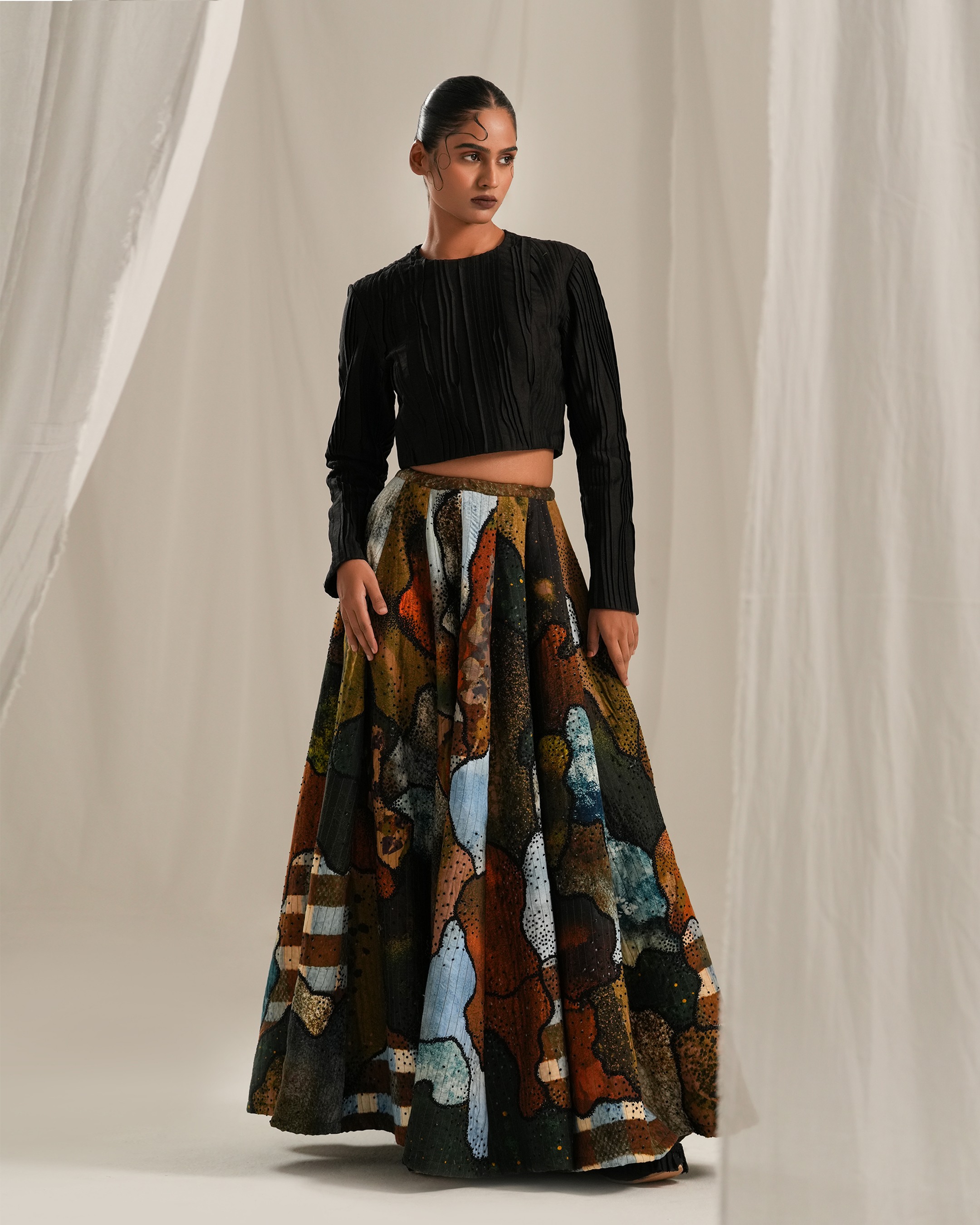 Inlay Skirt Set
