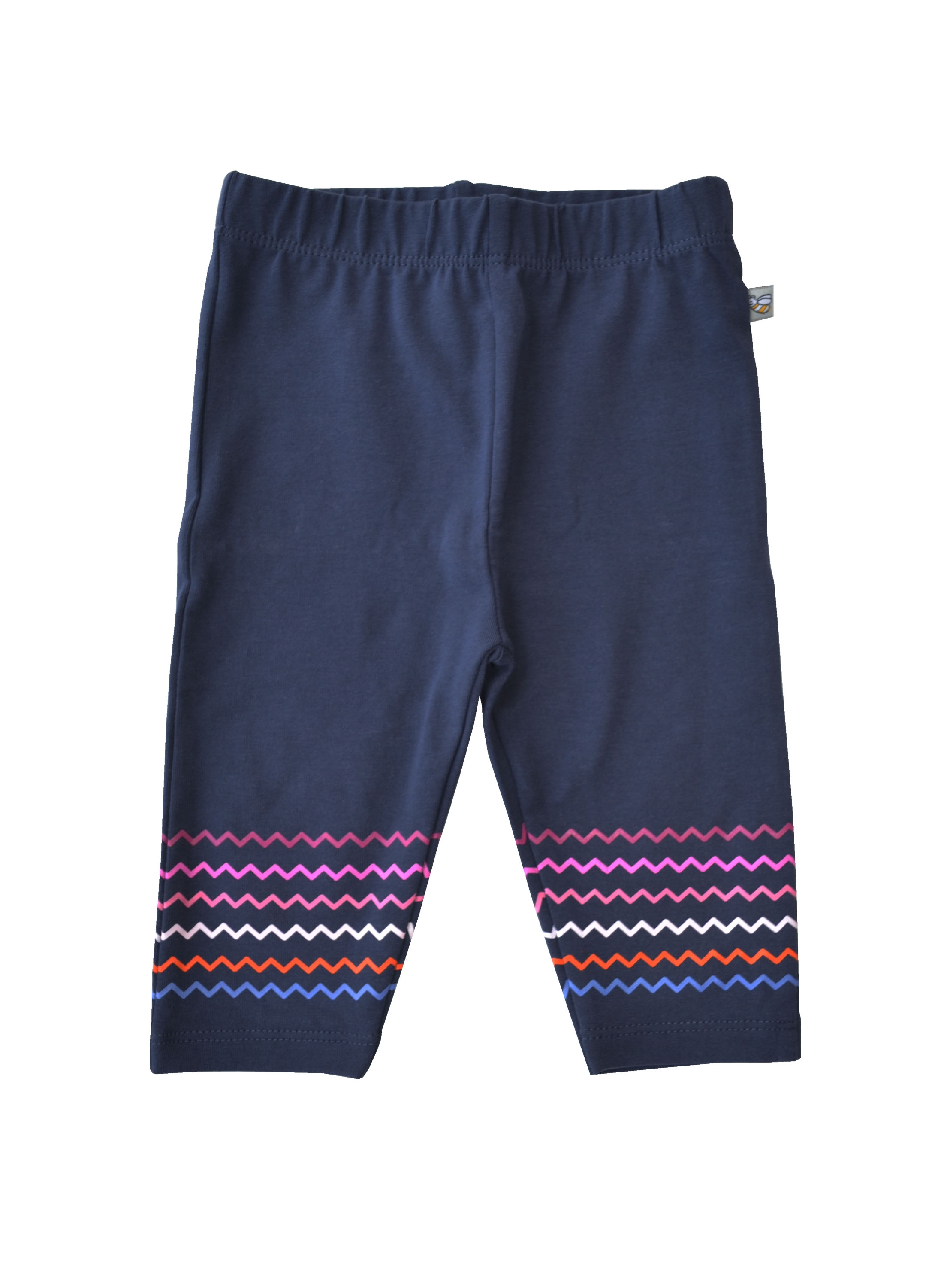 Babeez | Girls Navy Legging with Wave print at bottom (95%Cotton 5%Elasthan Jersey) undefined