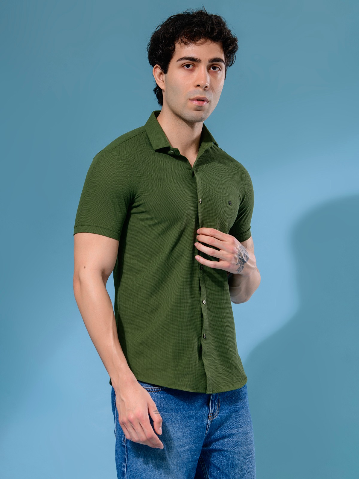 ALBION MENS NEW GARAGE 3 (GREEN) SHIRT