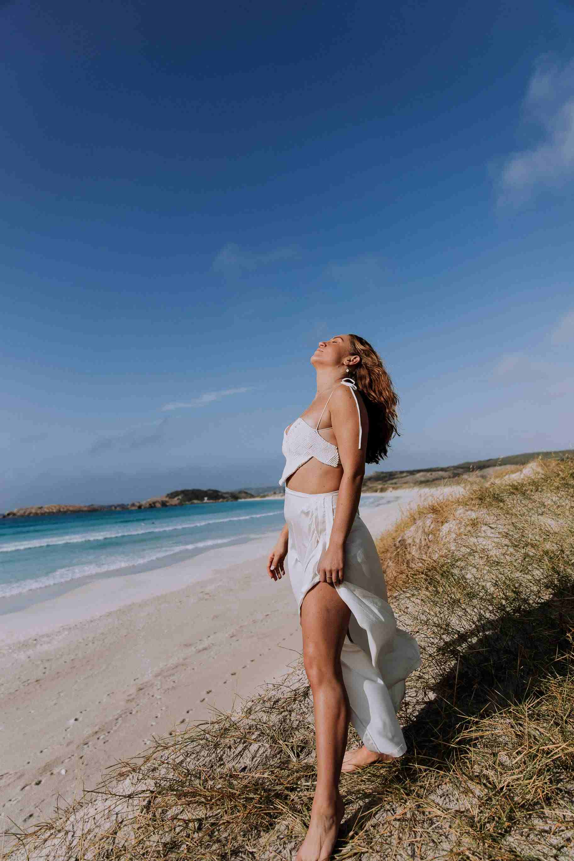 Heart's Desire Macrame Bustier in White