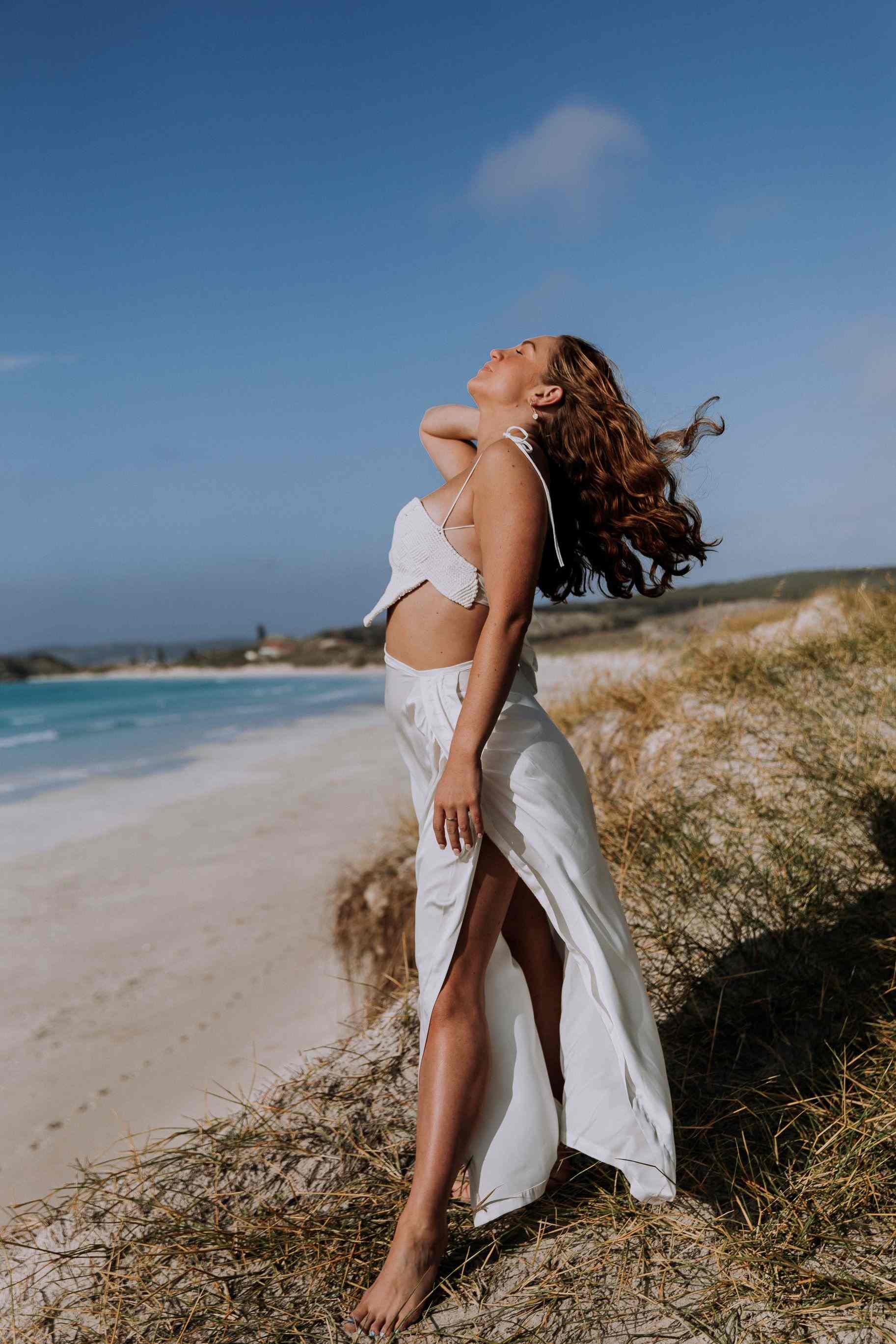 Heart's Desire Macrame Bustier in White