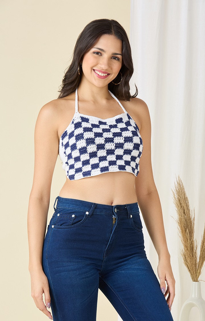 Nautical Breeze Crochet Crop Top