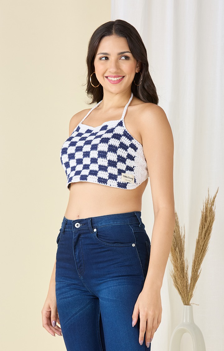 Nautical Breeze Crochet Crop Top